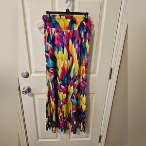 Bright Multicolored Maxi Skirt